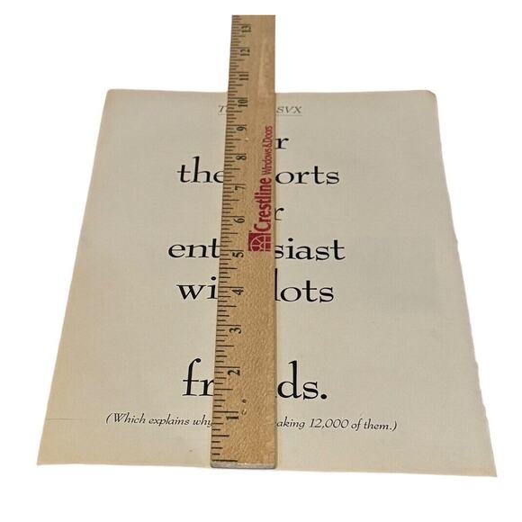 Subaru SVX Car 1992 VTG 2 Pg Print Ad Original Man Cave Garage Decor 12k Made - Picture 7 of 7